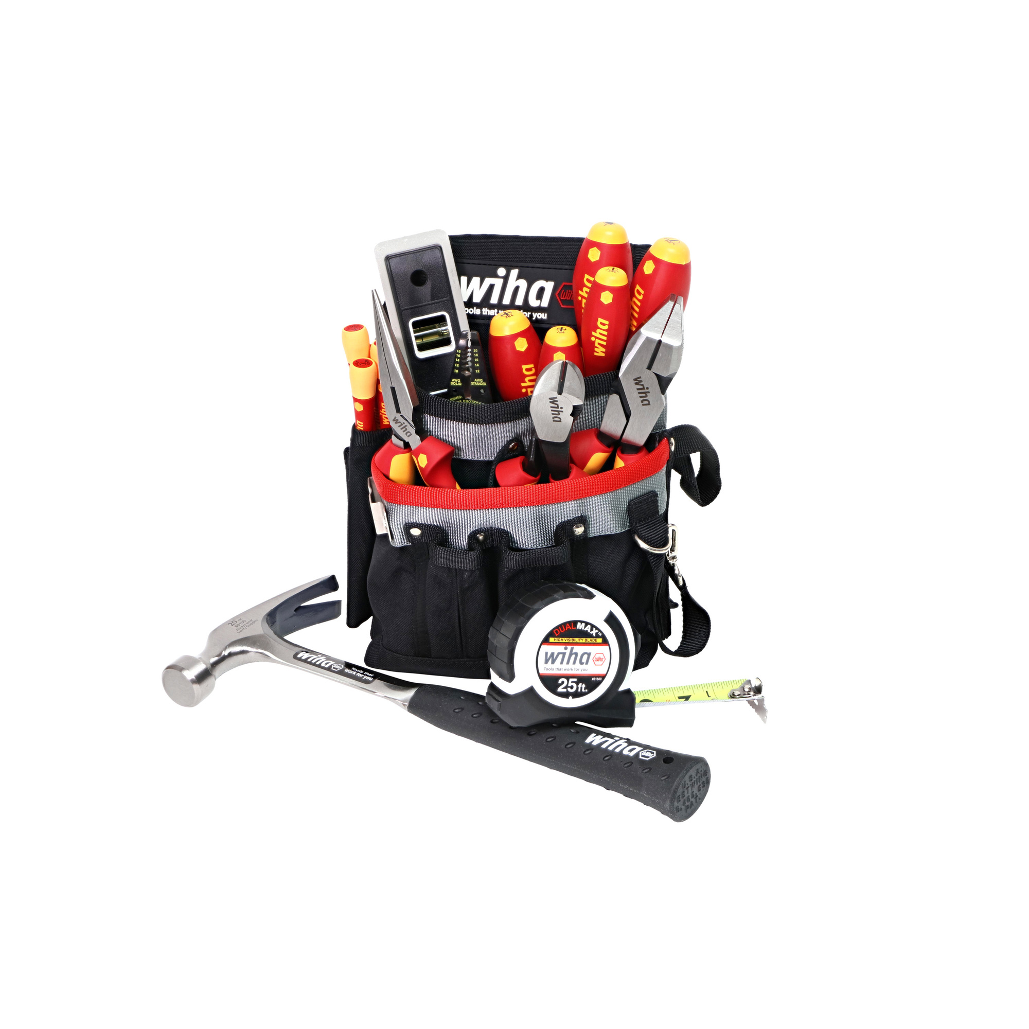 Wiha, 16 Pc. Insulated Apprentice Electrician's Tool Kit, Pieces (qty.) 17, Model# 32934